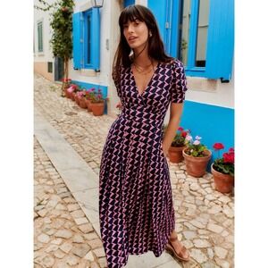 BODEN Kristen Pleated Jersey Dress Size 16-18 R